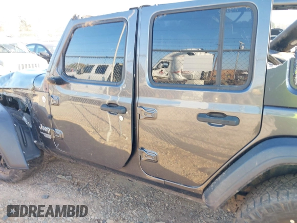 2019 Jeep Wrangler Unlimited Sport S with VIN 1C4HJXDGXKW500313, listed as a IAAI auction lot 41022680 with 82,864 mi miles and . Bid and sale history available at DreamBid. Image 14.