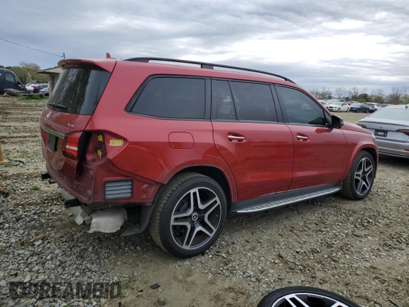 2019 Mercedes-Benz GLS 550 with VIN 4JGDF7DE3KB232335, listed as a Copart auction lot 53820775 with 80,782 mi miles and Salvage title. Bid and sale history available at DreamBid. Image 3.