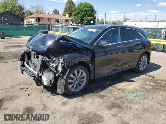 2020 Infiniti QX50 Luxe with VIN 3PCAJ5M37LF100668, listed as a Copart auction lot 60328225 with 44,857 mi miles and Salvage title. Bid and sale history available at DreamBid. Image 1.
