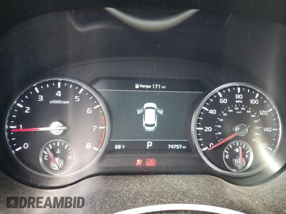 2020 Kia Telluride SX with VIN 5XYP5DHC4LG084960, listed as a Copart auction lot 53172905 with 74,757 mi miles and Salvage title. Bid and sale history available at DreamBid. Image 9.