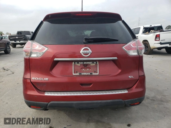 2015 Nissan Rogue SL with VIN 5N1AT2MTXFC762234, listed as a Copart auction lot 50433655 with 168,779 mi miles and Salvage Title. Bid and sale history available at carsss.com. Image 6.