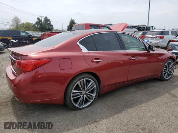 2014 Infiniti Q50 Hybrid Premium with VIN JN1AV7AR2EM702478, listed as a Copart auction lot 53332775 with 115,142 mi miles and Clean Title. Bid and sale history available at DreamBid. Image 3.