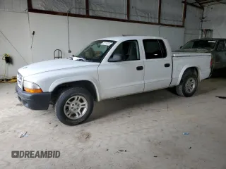 2004 Dodge Dakota Sport with VIN 1D7HL38K34S616566, listed as a Copart auction lot 42174225 with 144,456 mi miles and Salvage Title. Bid and sale history available at carsss.com. Image 1.