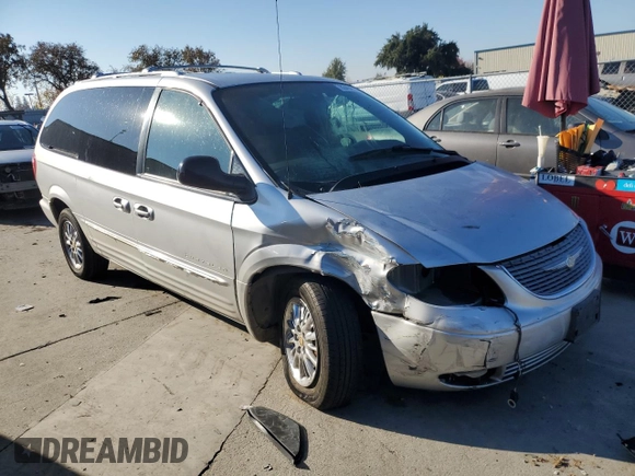 2001 Chrysler Town & Country Limited with VIN 2C8GP64L61R274410, listed as a Copart auction lot 83494004 with 164,347 mi miles and Salvage Title. Bid and sale history available at carsss.com. Image 4.