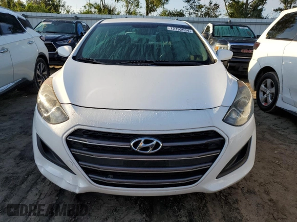 2017 Hyundai Elantra GT with VIN KMHD35LH1HU368999, listed as a Copart auction lot 72792634 with 0 mi miles and Salvage Title. Bid and sale history available at carsss.com. Image 5.