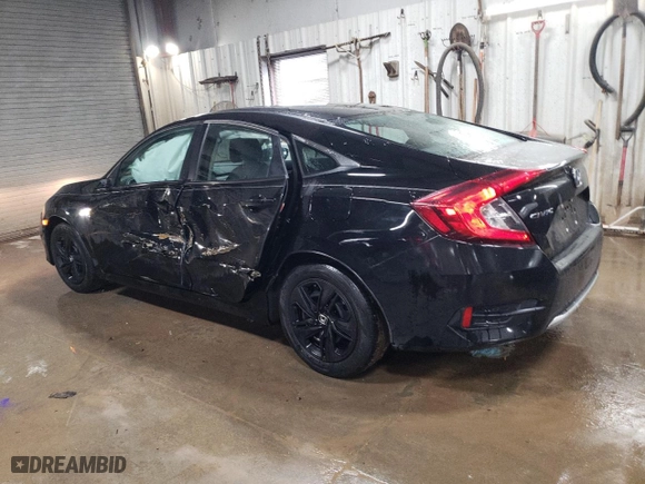 2020 Honda Civic Sedan LX with VIN 2HGFC2F66LH522982, listed as a Copart auction lot 43598325 with 52,043 mi miles and Salvage Title. Bid and sale history available at carsss.com. Image 2.