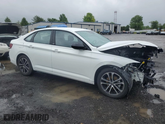 2024 Volkswagen Jetta Sport with VIN 3VWBM7BU9RM027694, listed as a Copart auction lot 56828095 with 19,627 mi miles and Salvage title. Bid and sale history available at DreamBid. Image 4.