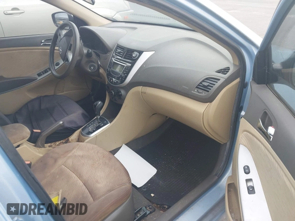 2013 Hyundai Accent GLS with VIN KMHCU4AE8DU583303, listed as a IAAI auction lot 42504235 with 113,992 mi miles and . Bid and sale history available at DreamBid. Image 5.