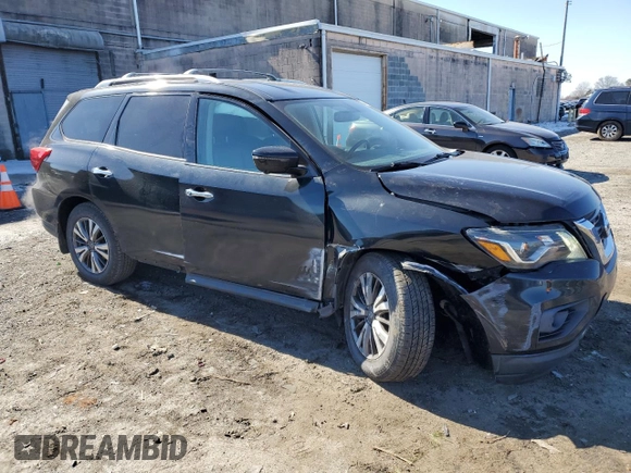 2017 Nissan Pathfinder SL with VIN 5N1DR2MNXHC630140, listed as a Copart auction lot 46420175 with 95,600 mi miles and Salvage title. Bid and sale history available at DreamBid. Image 4.