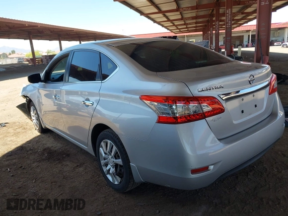 2015 Nissan Sentra S with VIN 3N1AB7AP0FY285531, listed as a IAAI auction lot 42099970 with 162,569 mi miles. Bid and sale history available at carsss.com. Image 3.