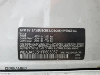 2015 BMW 3 Series 328i with VIN WBA3A5C51FP605057, listed as a Copart auction lot 45147775 with 121,448 mi miles and Salvage Title. Bid and sale history available at carsss.com. Image 12.