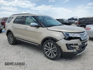 2017 Ford Explorer Platinum with VIN 1FM5K8HT1HGD78629, listed as a Copart auction lot 60538845 with 78,722 mi miles and Salvage title. Bid and sale history available at DreamBid. Image 4.