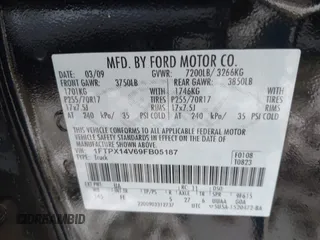 2009 Ford F-150 XL with VIN 1FTPX14V69FB05187, listed as a IAAI auction lot 41548156 with 14 mi miles. Bid and sale history available at carsss.com. Image 9.