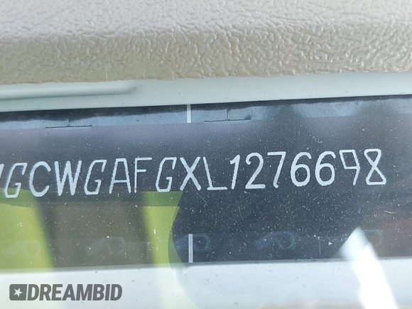 2020 Chevrolet Express Cargo z VIN 1GCWGAFGXL1276698, wystawiony jako IAAI lot #42406833 z przebiegiem 63 143 mil mil oraz . Historia ofert i sprzedaży dostępna na DreamBid. Obrazek 21.