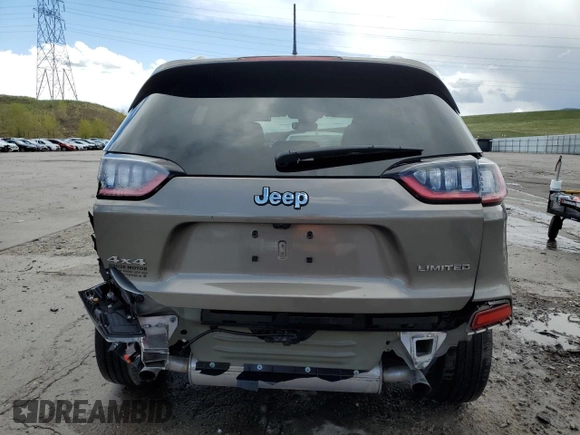 2020 Jeep Cherokee Limited with VIN 1C4PJMDXXLD616411, listed as a Copart auction lot 55453845 with 14,510 mi miles and Salvage title. Bid and sale history available at DreamBid. Image 6.