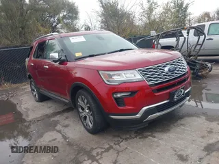 2018 Ford Explorer Platinum with VIN 1FM5K8HT7JGB43156, listed as a IAAI auction lot 40789952 with 104,959 mi miles and . Bid and sale history available at DreamBid. Image 1.