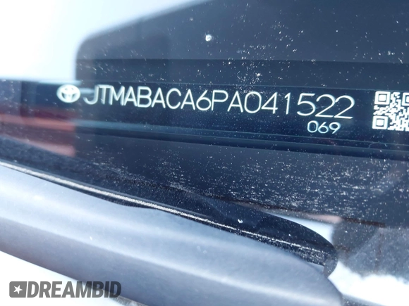 2023 Toyota bZ4X XLE with VIN JTMABACA6PA041522, listed as a IAAI auction lot 41261842 with 34,171 mi miles and . Bid and sale history available at DreamBid. Image 19.