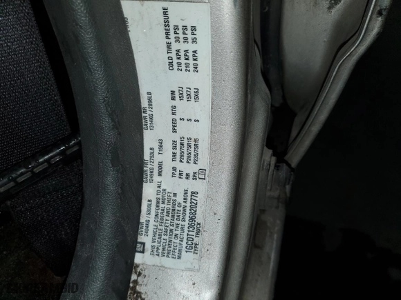 2006 Chevrolet Colorado LT w/2LT with VIN 1GCDT136968202778, listed as a Copart auction lot 46428385 with 0 mi miles and Salvage Title. Bid and sale history available at carsss.com. Image 13.