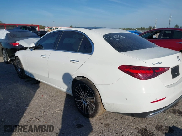 2024 Mercedes-Benz C 300 with VIN W1KAF4GB7RR228867, listed as a IAAI auction lot 41404529 with 9,056 mi miles and . Bid and sale history available at DreamBid. Image 3.