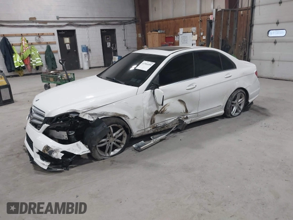2013 Mercedes-Benz C-Class C 300 Sport with VIN WDDGF8AB7DA833263, listed as a IAAI auction lot 41904490 with 133,746 mi miles. Bid and sale history available at carsss.com. Image 2.