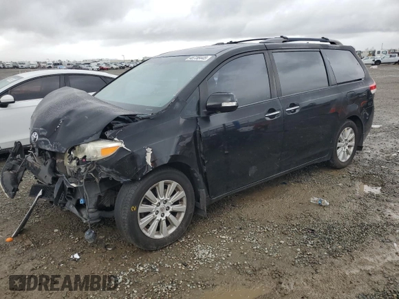 2014 Toyota Sienna Ltd with VIN 5TDDK3DC3ES083686, listed as a Copart auction lot 48738445 with 138,096 mi miles and Salvage Title. Bid and sale history available at carsss.com. Image 1.