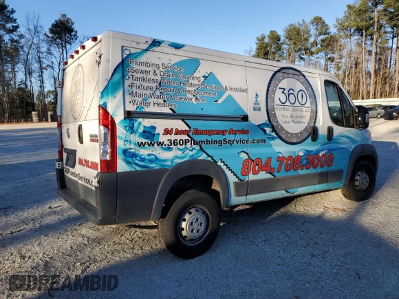 2017 Ram ProMaster Cargo with VIN 3C6TRVAG4HE523981, listed as a Copart auction lot 82538424 with 205,494 mi miles and Salvage Title. Bid and sale history available at DreamBid. Image 3.