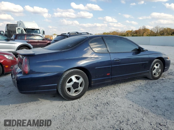 2002 Chevrolet Monte Carlo SS with VIN 2G1WX15KX29225890, listed as a Copart auction lot 78574344 with 95,880 mi miles and Salvage Title. Bid and sale history available at carsss.com. Image 3.
