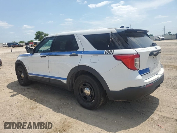 2021 Ford Police Interceptor Utility z VIN 1FM5K8AW8MNA12077, wystawiony jako Copart lot #53442315 z przebiegiem 89 128 mil mil oraz Szkoda całkowita • Salvage title. Historia ofert i sprzedaży dostępna na DreamBid. Obrazek 2.