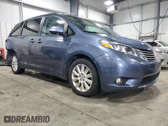 2015 Toyota Sienna Ltd with VIN 5TDDK3DC1FS096695, listed as a Copart auction lot 48049965 with 123,500 mi miles and Salvage Title. Bid and sale history available at carsss.com. Image 4.