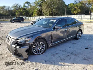 2014 Lexus LS 460 L with VIN JTHGL5EF6E5053407, listed as a Copart auction lot 86122884 with 105,023 mi miles and Salvage title. Bid and sale history available at DreamBid. Image 1.