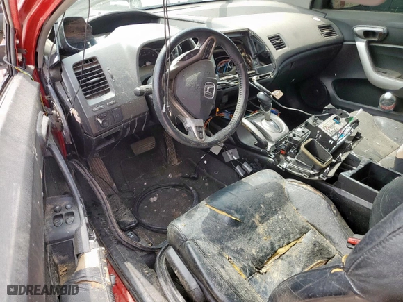 2008 Honda Civic Cpe EX-L with VIN 2HGFG12958H567336, listed as a Copart auction lot 51547405 with 0 mi miles and Salvage Title. Bid and sale history available at carsss.com. Image 8.