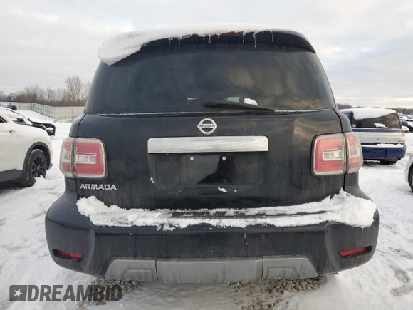 2020 Nissan Armada SL with VIN JN8AY2NC7L9615368, listed as a Copart auction lot 85460514 with 158,114 mi miles and Salvage Title. Bid and sale history available at carsss.com. Image 6.