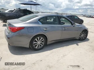2014 Infiniti Q50 with VIN JN1BV7AP4EM686822, listed as a Copart auction lot 56568735 with 96,133 mi miles and Salvage title. Bid and sale history available at DreamBid. Image 3.