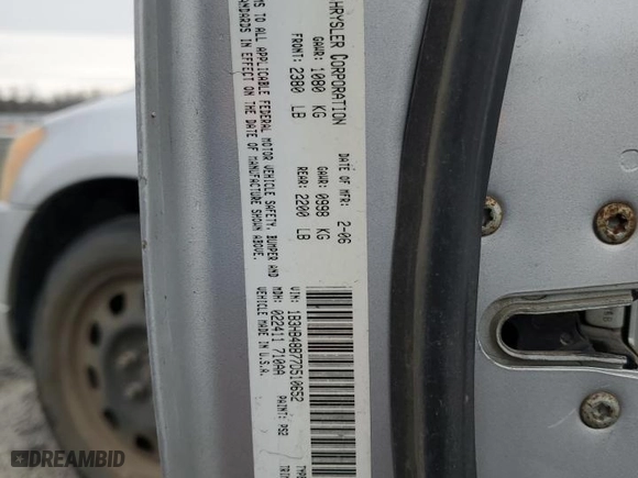 2007 Dodge Caliber SXT with VIN 1B3HB48B77D510652, listed as a Copart auction lot 48416875 with NaN miles and Salvage Title. Bid and sale history available at carsss.com. Image 15.