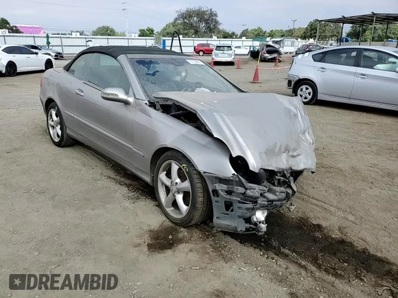 2005 Mercedes-Benz CLK 320 with VIN WDBTK65J95F162336, listed as a Copart auction lot 76138484 with Not Provided miles and Salvage Title. Bid and sale history available at DreamBid. Image 10.