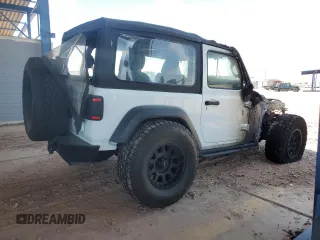 2020 Jeep Wrangler Sport S with VIN 1C4GJXAG0LW151115, listed as a Copart auction lot 55514505 with Not provided miles and Salvage title. Bid and sale history available at DreamBid. Image 3.
