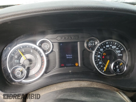 2020 Ram 3500 Tradesman with VIN 3C63R3GL2LG240887, listed as a Copart auction lot 84221034 with 102,225 mi miles and Salvage Title. Bid and sale history available at carsss.com. Image 9.