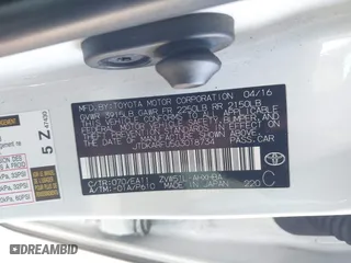 2016 Toyota Prius Four with VIN JTDKARFU5G3018734, listed as a IAAI auction lot 41825707 with 111,564 mi miles. Bid and sale history available at carsss.com. Image 9.