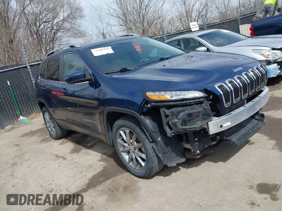 2018 Jeep Cherokee Limited with VIN 1C4PJMDB5JD562002, listed as a IAAI auction lot 41806090 with 116,706 mi miles. Bid and sale history available at carsss.com. Image 1.