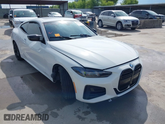 2025 BMW 4 Series M440i с VIN WBA73DA08SCT12903, выставлен на аукционе IAAI как лот 42461458 с пробегом Не указан миль и . История ставок и продаж доступна на DreamBid. Изображение 1.