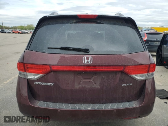 2016 Honda Odyssey Touring Elite with VIN 5FNRL5H96GB125546, listed as a Copart auction lot 54954165 with 101,479 mi miles and Salvage Title. Bid and sale history available at DreamBid. Image 6.