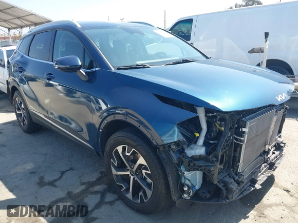2023 Kia Sportage EX with VIN KNDPVCAG4P7018273, listed as a IAAI auction lot 42374790 with 25,814 mi miles and . Bid and sale history available at DreamBid. Image 1.