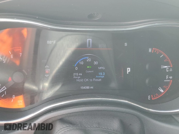2015 Dodge Durango Limited with VIN 1C4RDJDGXFC170110, listed as a Copart auction lot 58037295 with 154,099 mi miles and Salvage title. Bid and sale history available at DreamBid. Image 9.