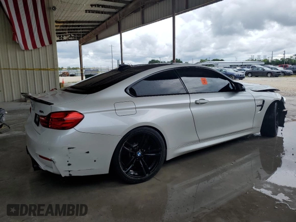 2016 BMW M4 with VIN WBS3R9C55GK708332, listed as a Copart auction lot 74582744 with Not Provided miles and Salvage Title. Bid and sale history available at carsss.com. Image 3.