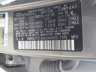 2008 Hyundai Veracruz GLS с VIN KM8NU73C48U049050, выставлен на аукционе IAAI как лот 42394566 с пробегом 284 058 миль миль и . История ставок и продаж доступна на DreamBid. Изображение 9.