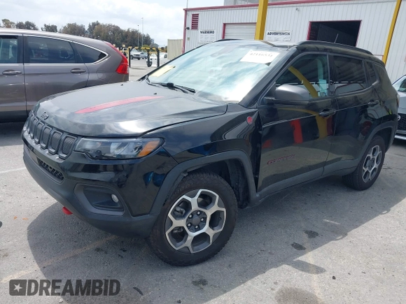 2022 Jeep Compass Trailhawk with VIN 3C4NJDDB8NT107992, listed as a IAAI auction lot 42116531 with 48,787 mi miles and . Bid and sale history available at DreamBid. Image 17.