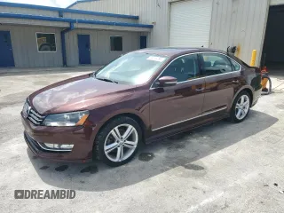 2013 Volkswagen Passat SE with VIN 1VWBN7A30DC105991, listed as a Copart auction lot 60216795 with 130,976 mi miles and Salvage title. Bid and sale history available at DreamBid. Image 1.