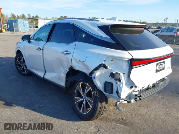 2025 Lexus RX with VIN 2T2BBMCA5SC069754, listed as a IAAI auction lot 41736947 with 355 mi miles. Bid and sale history available at carsss.com. Image 3.