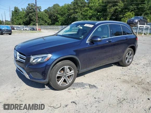 2019 Mercedes-Benz GLC 300 with VIN WDC0G4JB1K1002639, listed as a Copart auction lot 58216615 with 52,160 mi miles and Salvage title. Bid and sale history available at DreamBid. Image 1.