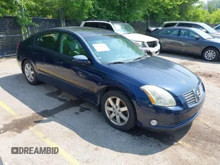 2004 Nissan Maxima SE with VIN 1N4BA41E04C903587, listed as a IAAI auction lot 42433154 with 213,535 mi miles and . Bid and sale history available at DreamBid. Image 1.